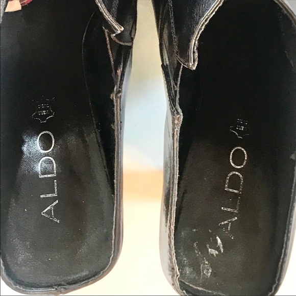 Vintage Aldo Brown Square Toe Mules, sz 9 - Picture 2 of 3